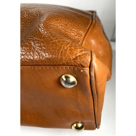 Dillards Vintage  Briefcase Brown Italian Leather Multi Compartment - Distressed - Picture 11 of 12